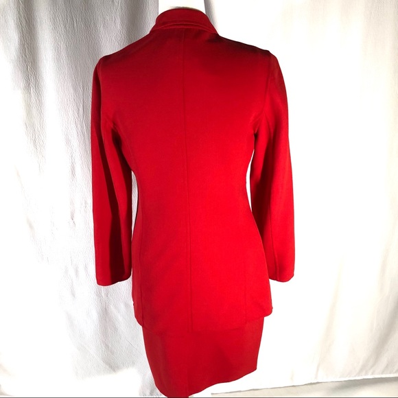 Lafayette 148 NY Red Wool Three Piece Skirt Suit - Picture 2 of 8